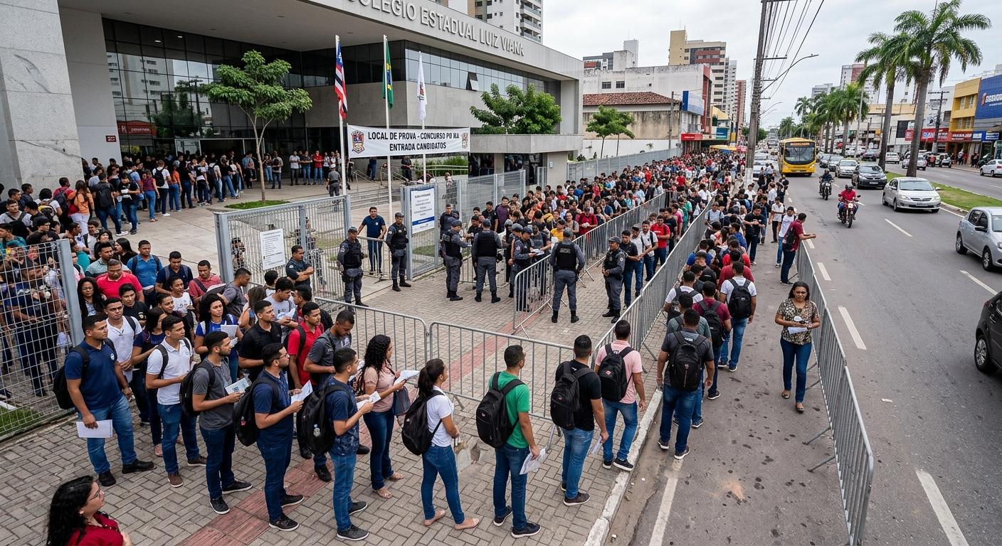 A Organização do Local de Prova no Concurso PM MA